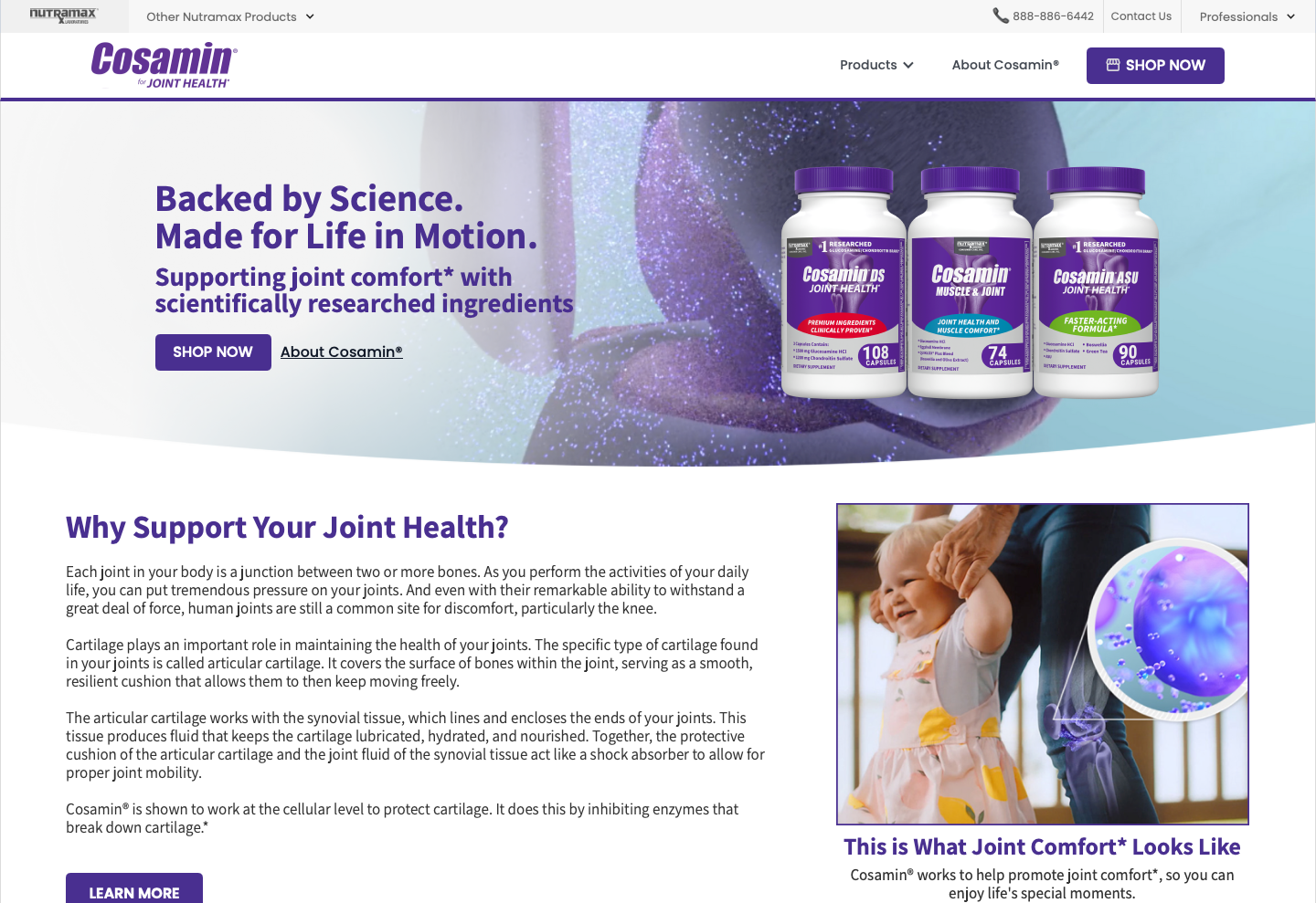 Nutramax Cosamin Website